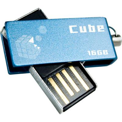 USB флеш накопичувач Goodram 16Gb Cube Blue (PD16GH2GRCUBR9) - зображення 2