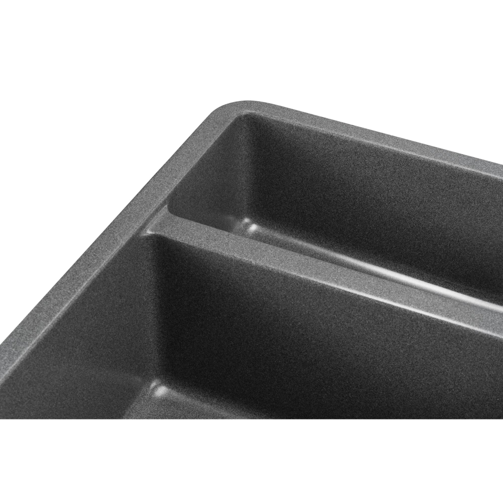 Мийка кухонна GRANADO Under top DOUBLE grafito (gr3409) - зображення 3