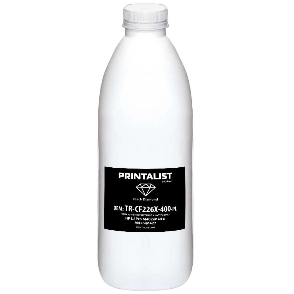 Тонер Printalist HP LJ Pro M402/M403/M426/M427, 400г Black (TR-CF226X-400-PL) - зображення 1