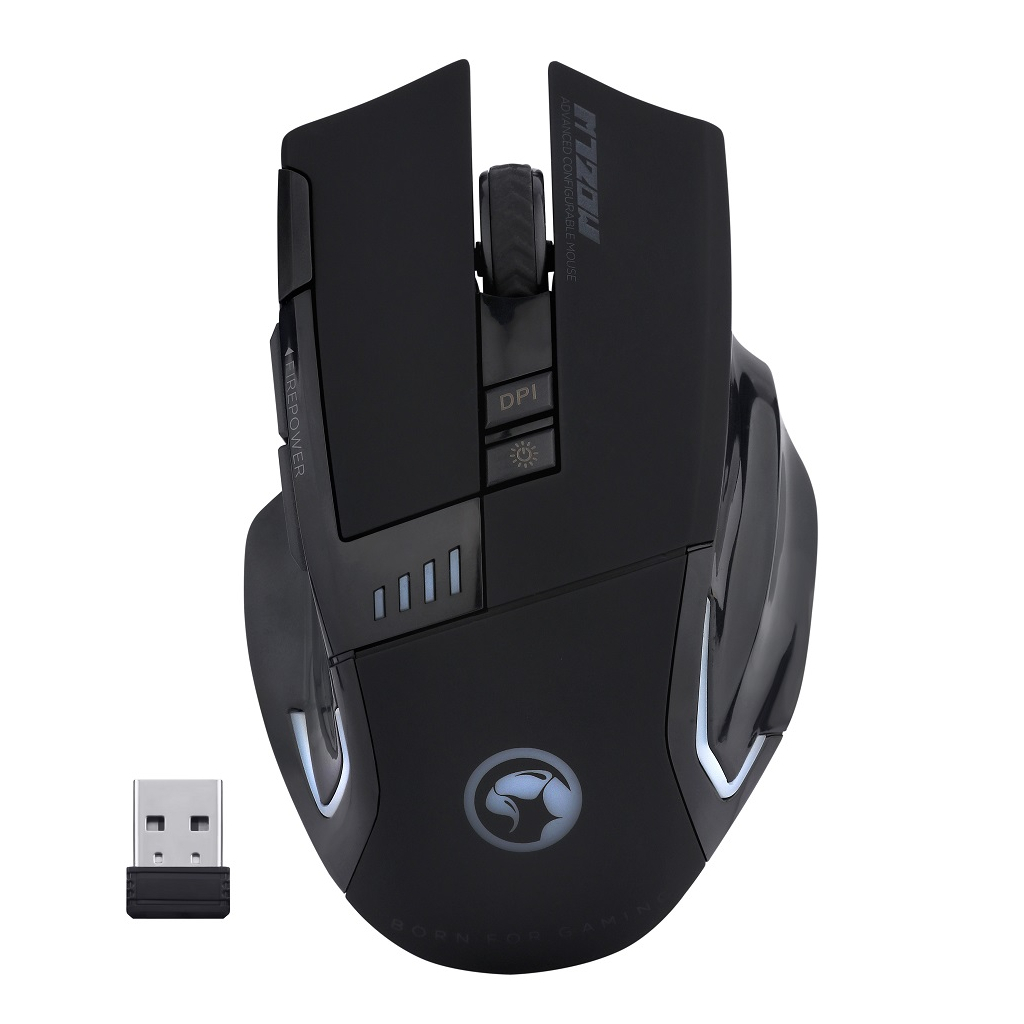 Мишка Marvo M720W 6colors-LED Black - зображення 2