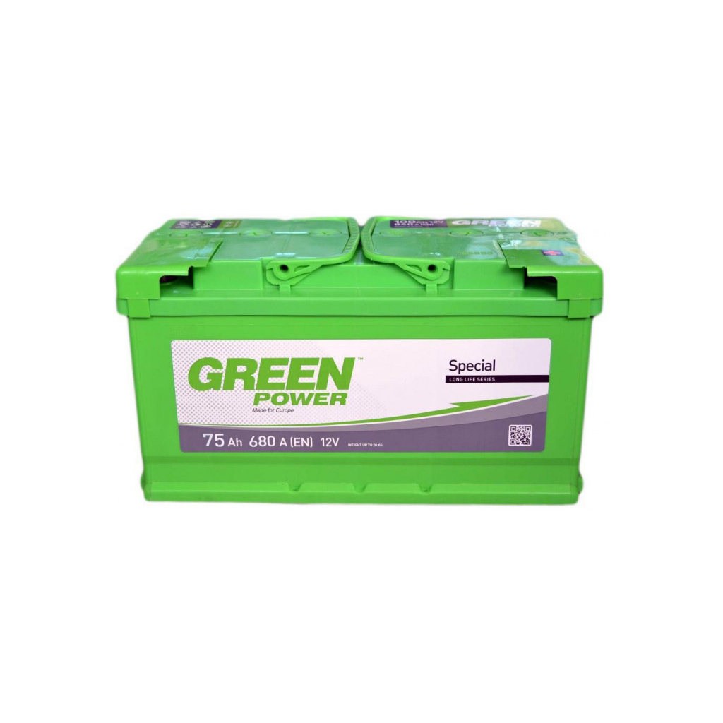 Акумулятор автомобільний GREEN POWER Standart 75Ah Ев (-/+) (680EN) (22362) - зображення 1