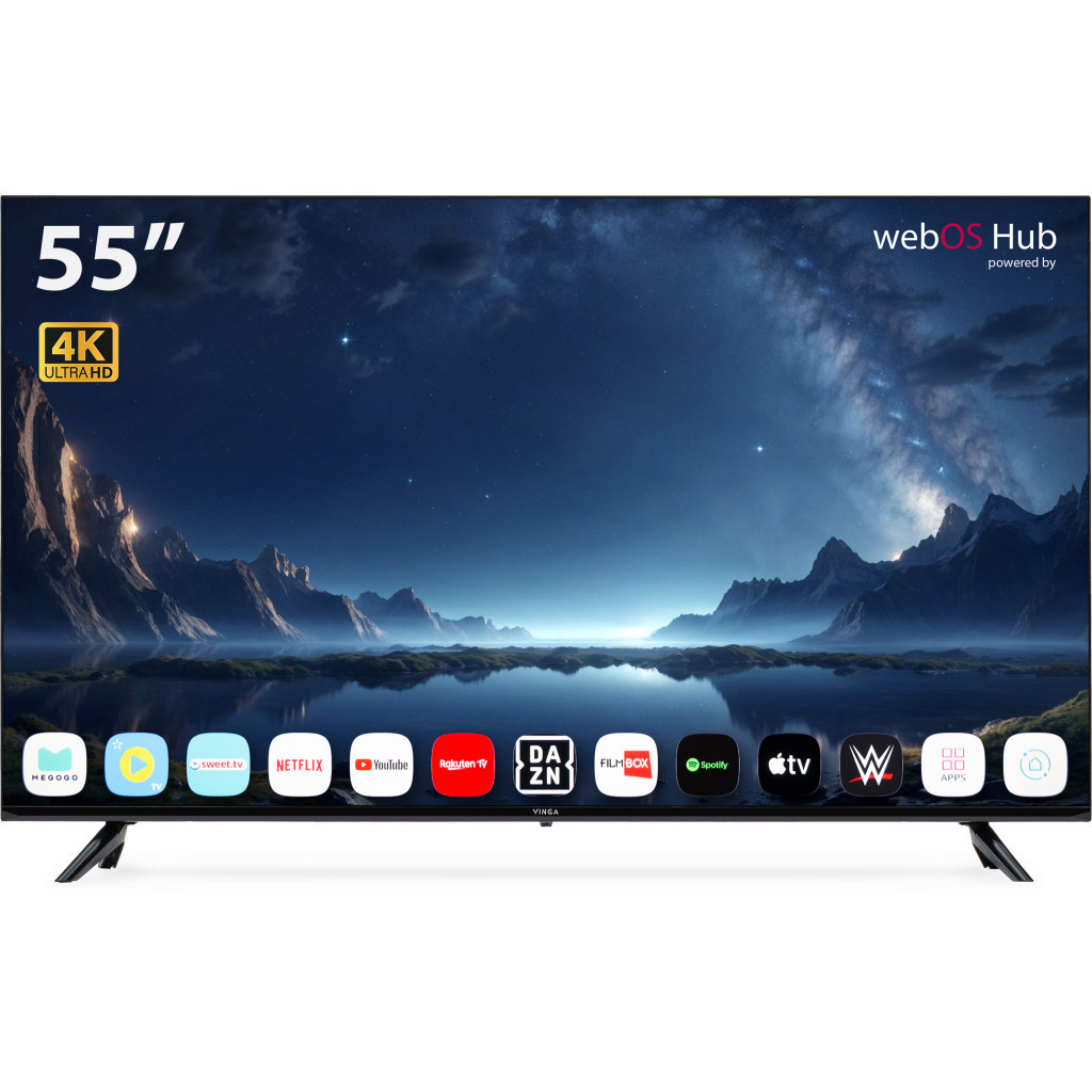 Телевізор Vinga S55UHD25QAWEB - зображення 1