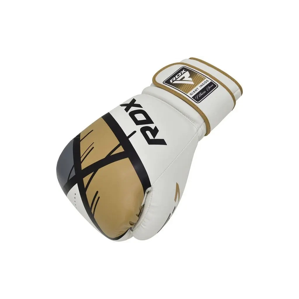 Боксерські рукавички RDX F7 Ego Golden 12 унцій (BGR-F7GL-12oz) - зображення 4