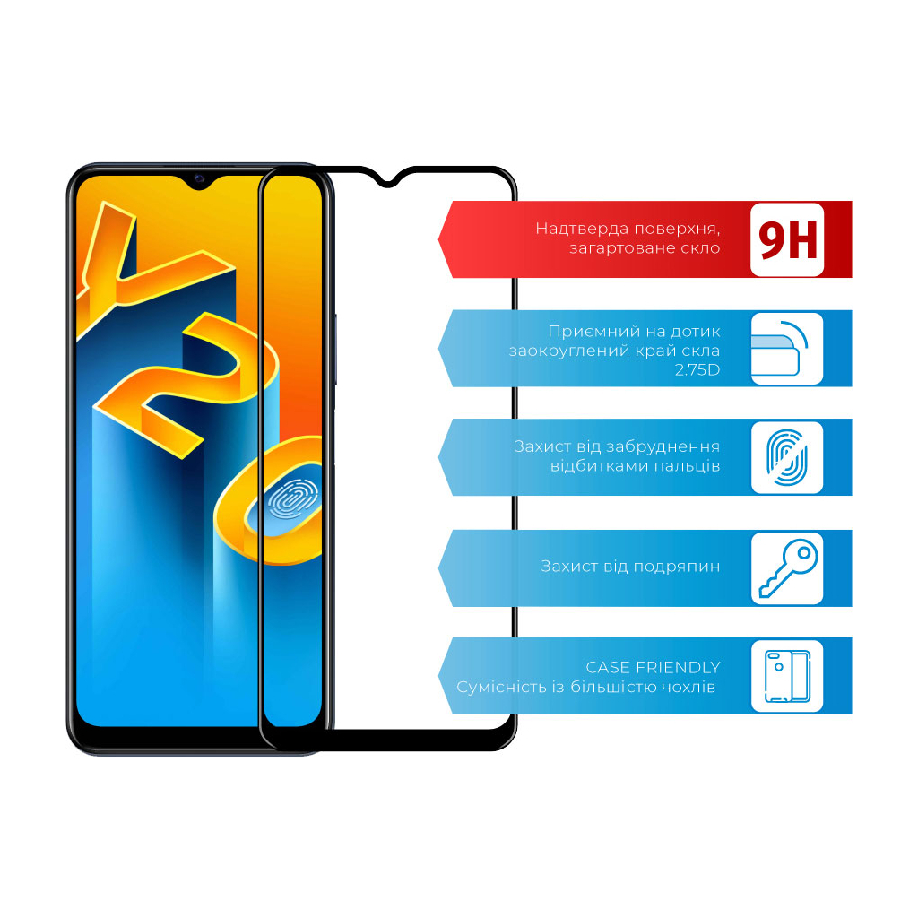 Скло захисне ACCLAB Full Glue VIVO Y20/Y20i (1283126509001) - зображення 2