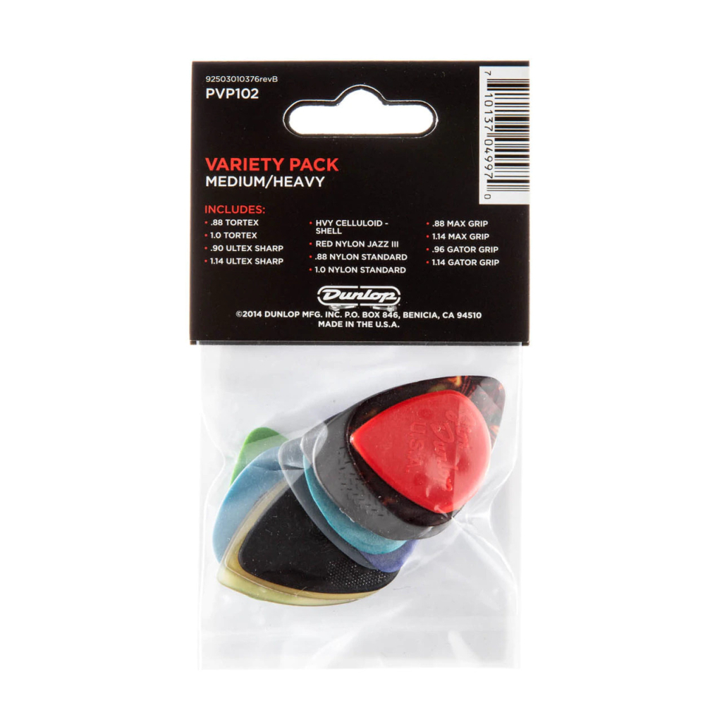 Медіатор Jim Dunlop Guitar Pick MD/HV Variety Pack 12 шт. (PVP102) - зображення 2
