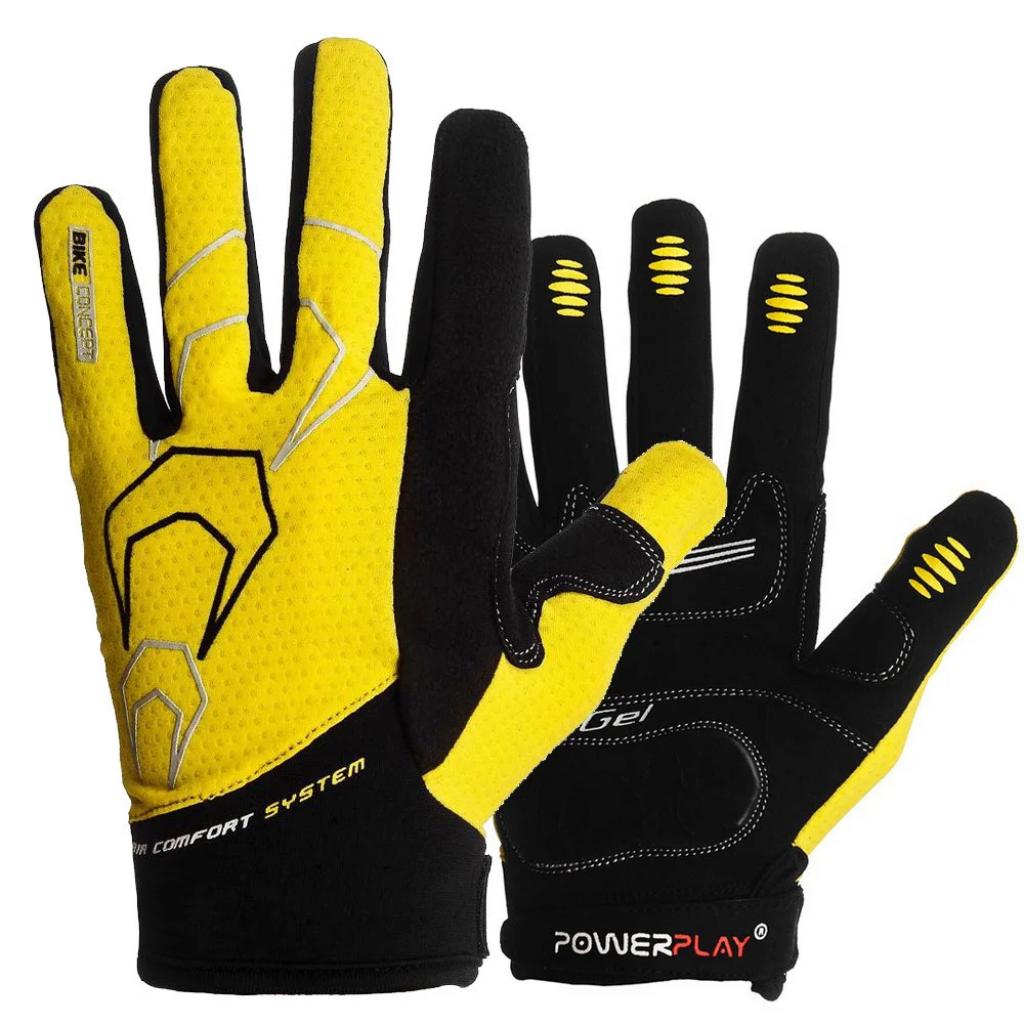 Велорукавиці PowerPlay 6556 Yellow S (6556_S_Yellow) - зображення 1