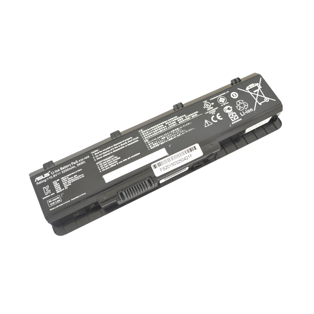 Акумулятор до ноутбука ASUS A32-N55 5200mAh 6cell 10.8V Li-ion (A41620) - зображення 2