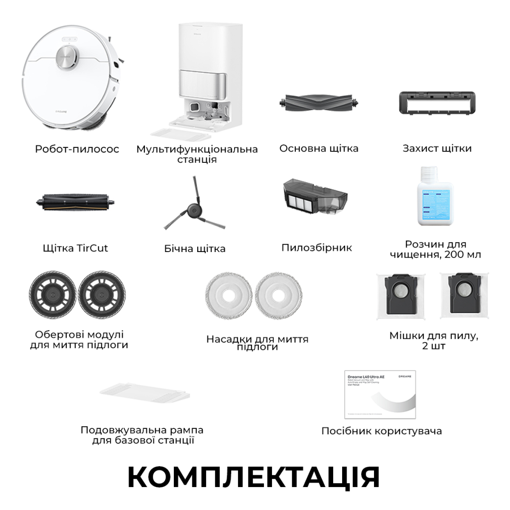 Пилосос Dreame L40 Ultra AE White (RLL77SE) - изображение 3