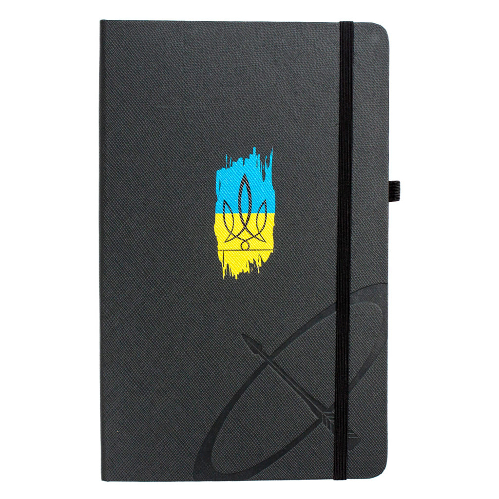 Ручка кулькова Parker IM 17 UKRAINE Black GT BP Тризуб фігурний на тлі прапора + блокнот+подар.упаковка GIFT24 (22032b24_T1026u) - зображення 5