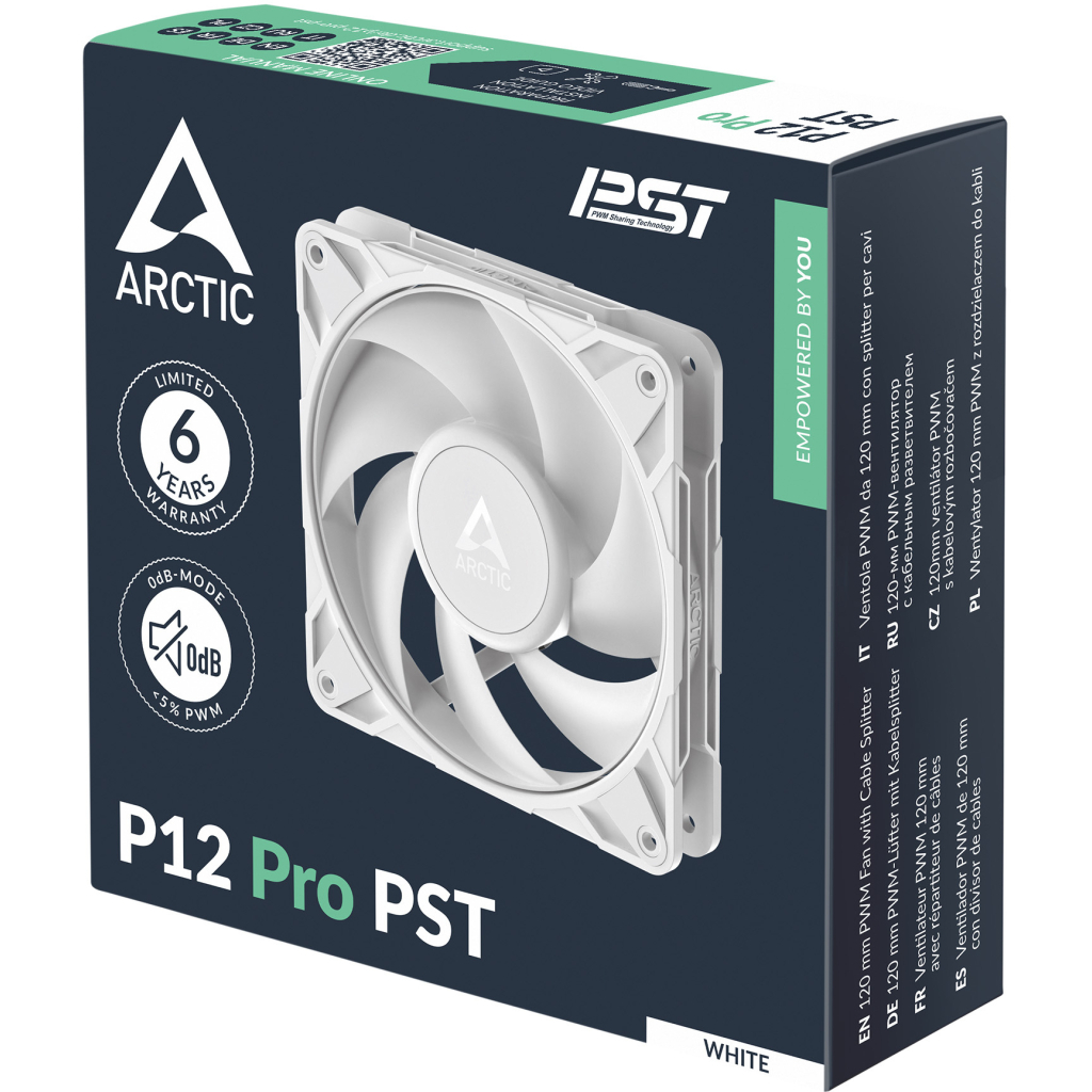Кулер до корпусу Arctic P12 PRO PST WHITE (ACFAN00308A) - зображення 6