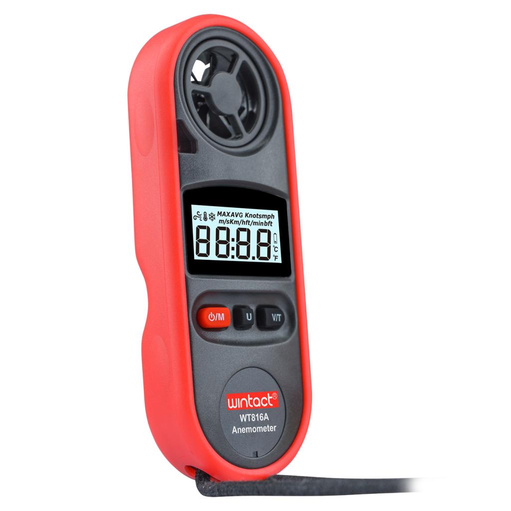 Анемометр Wintact цифровий 0,7-30м/с, -10-45°C (WT816A) - зображення 2