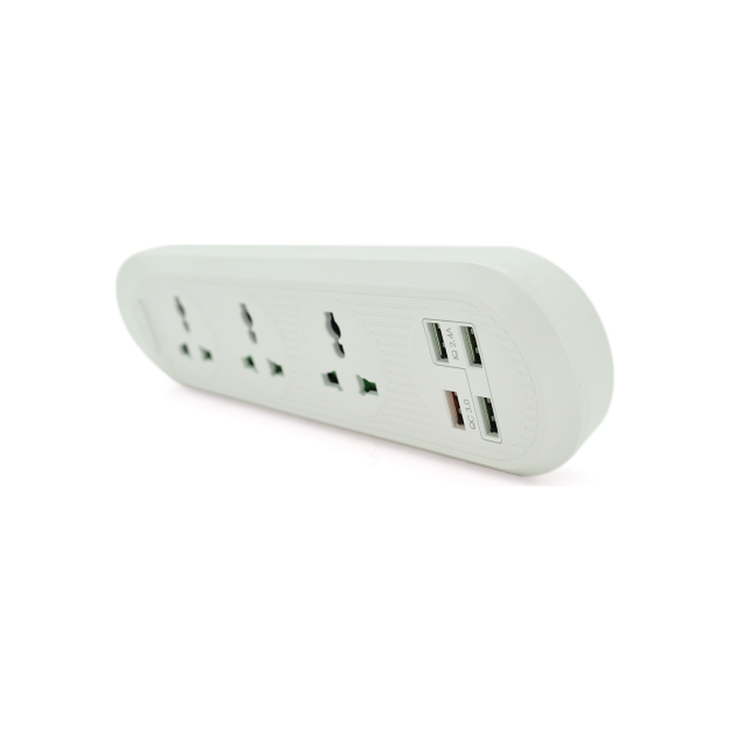 Мережевий фільтр живлення Voltronic TВ-Т16, 4роз, 3*USB White (ТВ-Т16-White) - зображення 2