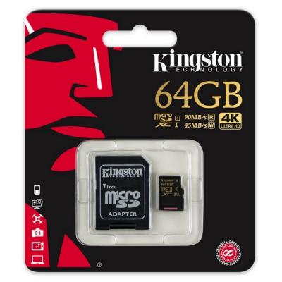 Карта пам'яті Kingston 64GB microSDXC class 10 UHS-I U3 4K (SDCG/64GB) - зображення 3