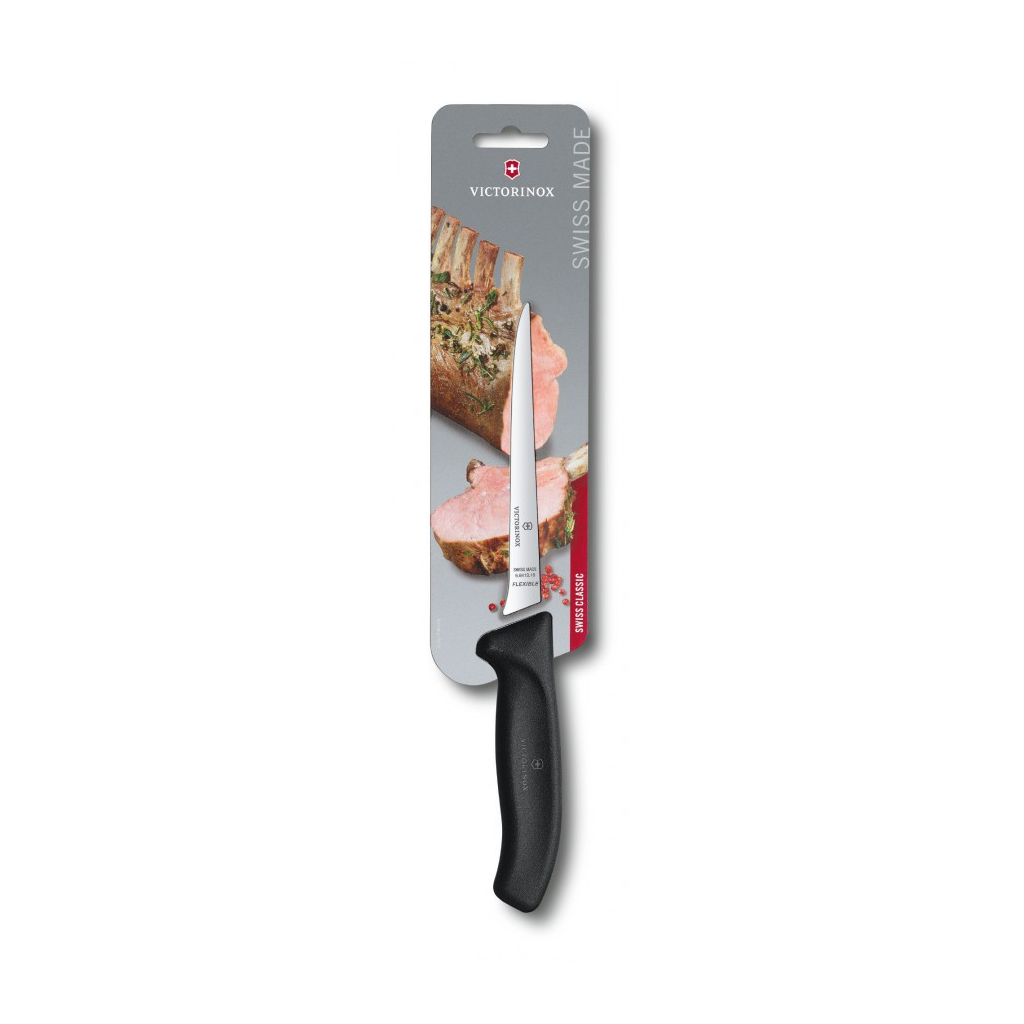 Кухонний ніж Victorinox Swiss Classic Boning Flex 15 см Black (6.8413.15B) - зображення 1