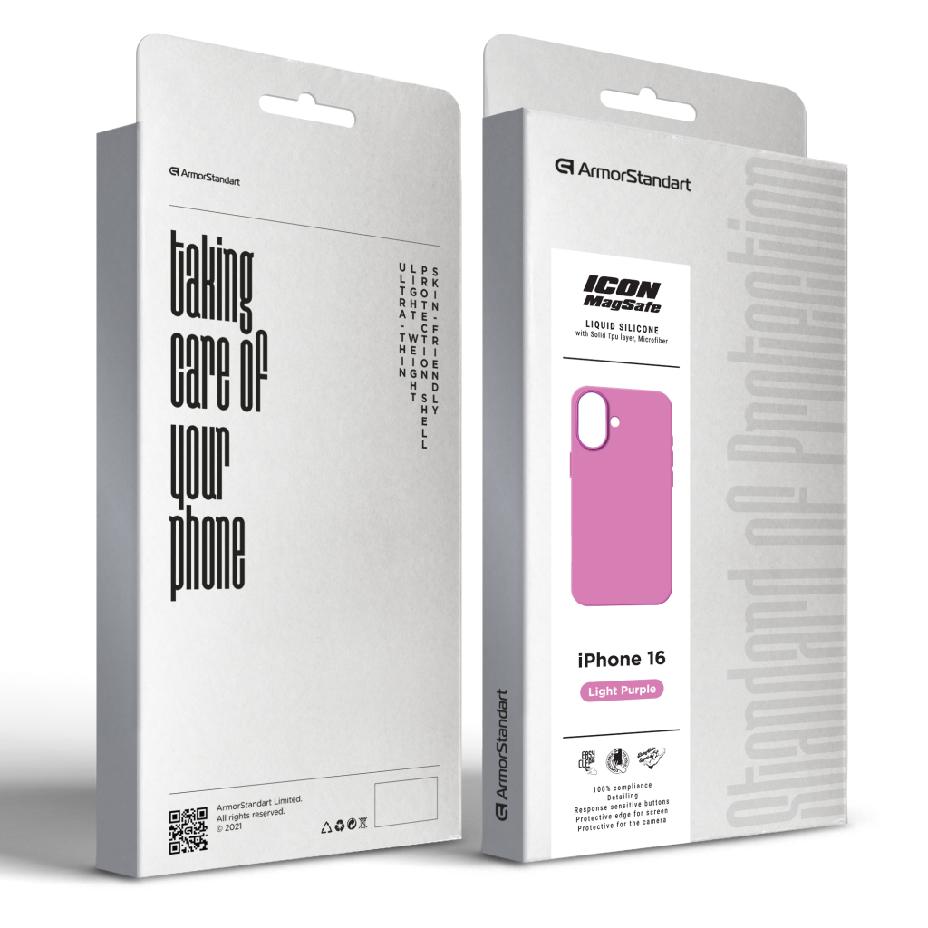 Чохол до мобільного телефона Armorstandart ICON2 MagSafe Apple iPhone 16 Light Purple (ARM80182) - зображення 2