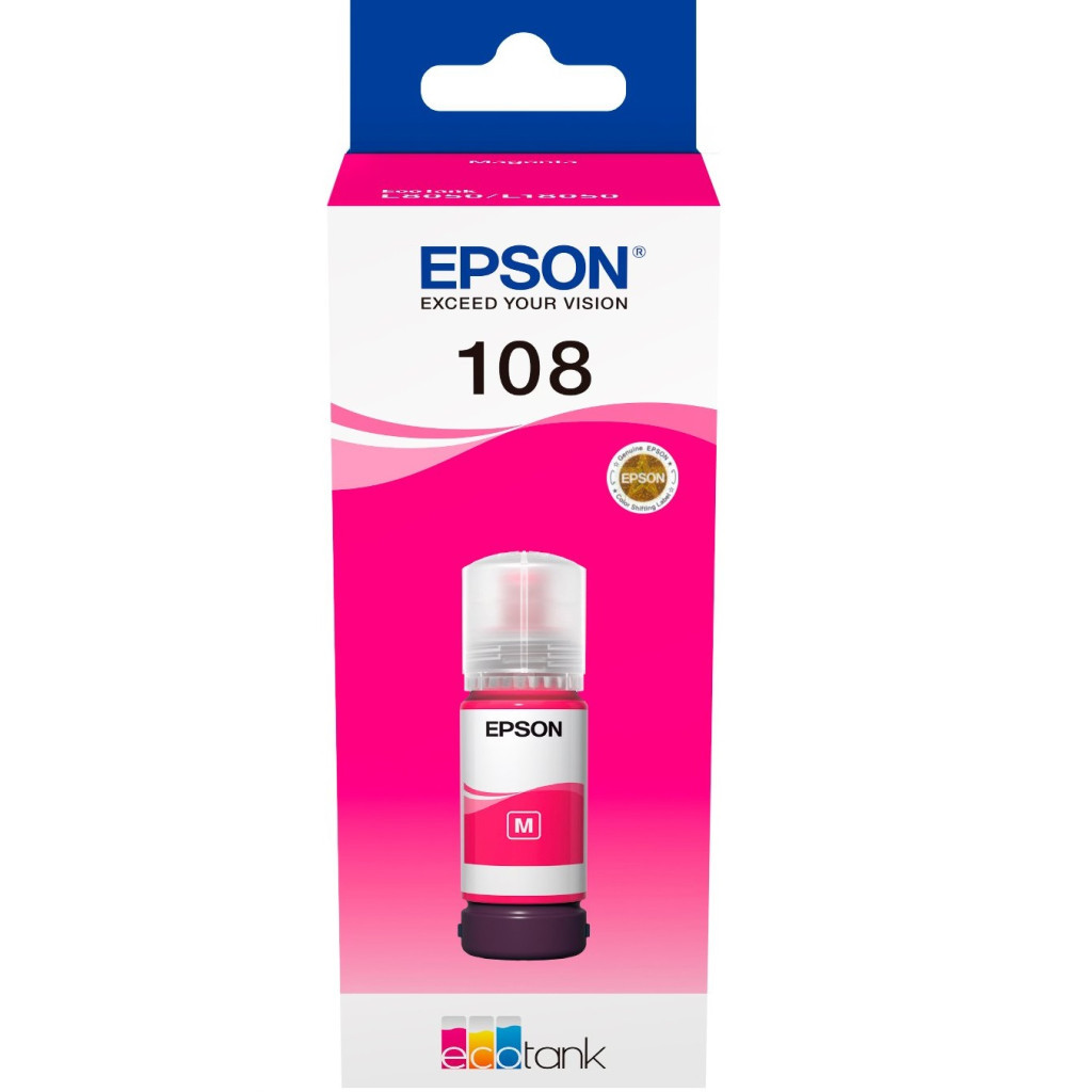 Контейнер з чорнилом Epson 108 EcoTank L8050/L18050 magenta (C13T09C34A) - зображення 2