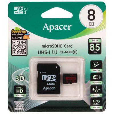 Карта пам'яті Apacer 8GB microSDHC Class10 UHS-I (AP8GMCSH10U5-R) - зображення 3
