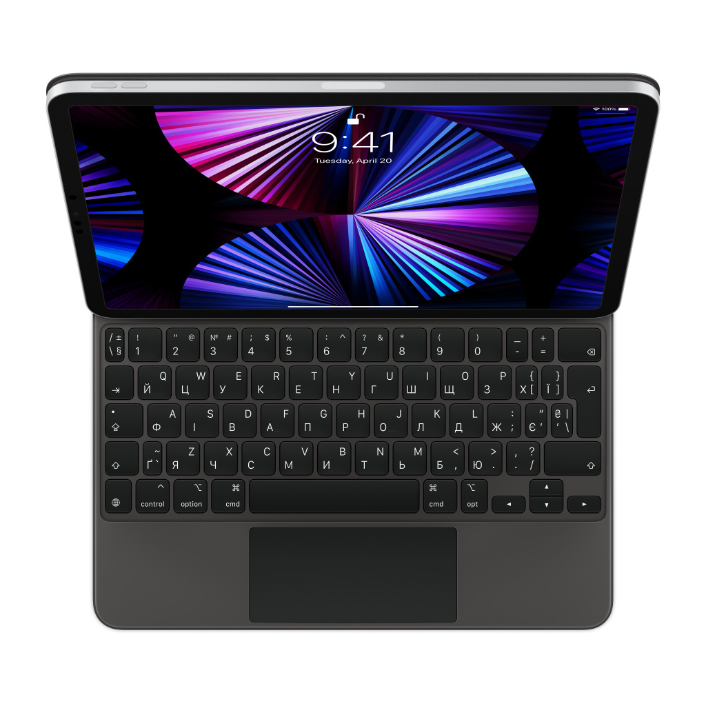 Чохол до планшета Apple iPad Magic Keyboard Air(Gen4)/Pro11"(Gen1-4) Ukr Black (MXQT2UA/A) - зображення 1