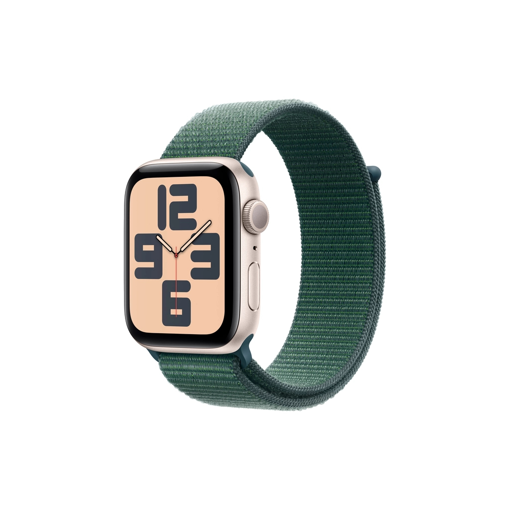 Смарт-годинник Apple Watch SE 2024 GPS 44mm Starlight Aluminium Case with Lake Green Sport Loop (MXEW3QH/A) - зображення 1