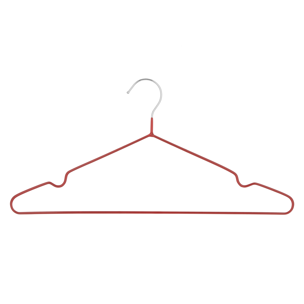 Плічка Ardesto Металеві з ПВХ покриттям Червоні 40.5 см 10 шт. (ARHC2810R) - зображення 3