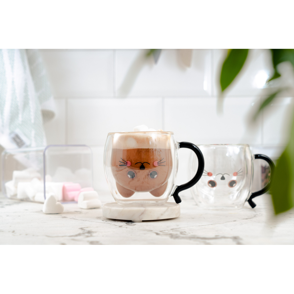 Набір чашок Ardesto Animals BAR 250 мл 2 шт прозорий (AR2625BAR) - изображение 6