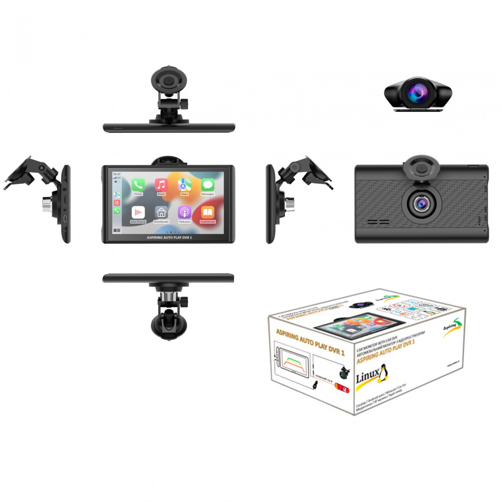 Автомобільний монітор Aspiring Auto Play DVR 1, Magnet, CarPlay, Android auto - зображення 12