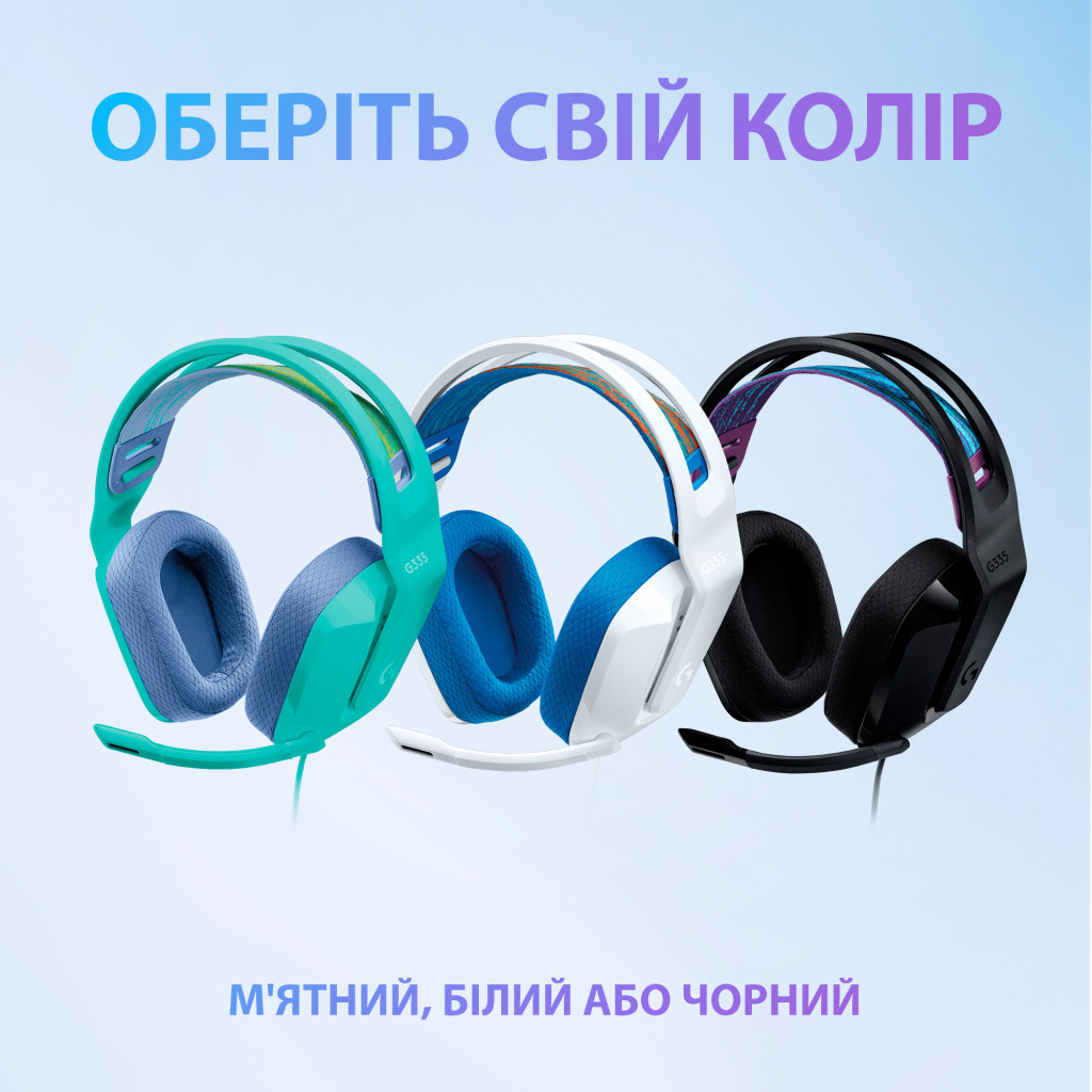 Навушники Logitech G335 Wired Gaming White (981-001018) - зображення 7