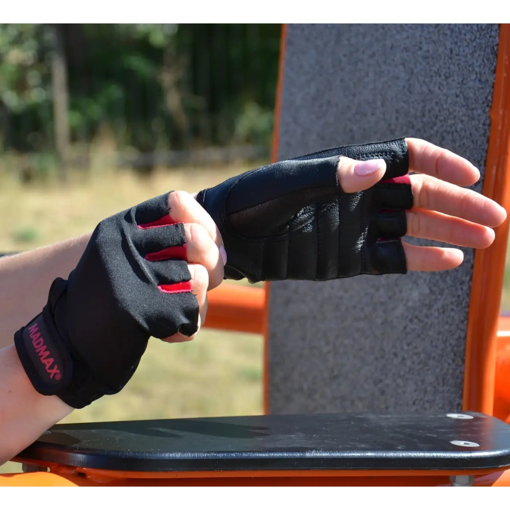 Рукавички для фітнесу MadMax MFG-251 Rainbow Rubine Red L (MFG-251-RED_L) - зображення 9