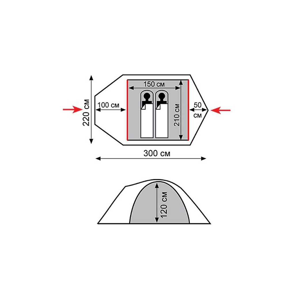 Намет Tramp Mountain 2 v2 (TRT-022) - зображення 3