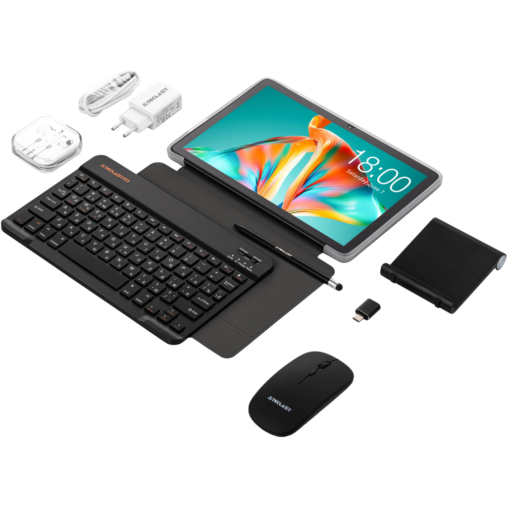 Планшет Teclast P30T KIT 10.1 4/128Gb Wi-Fi Gray Клавіатура/Миша/Навушники/Підставка/Стилус/Чохол (6940709688212) - зображення 4