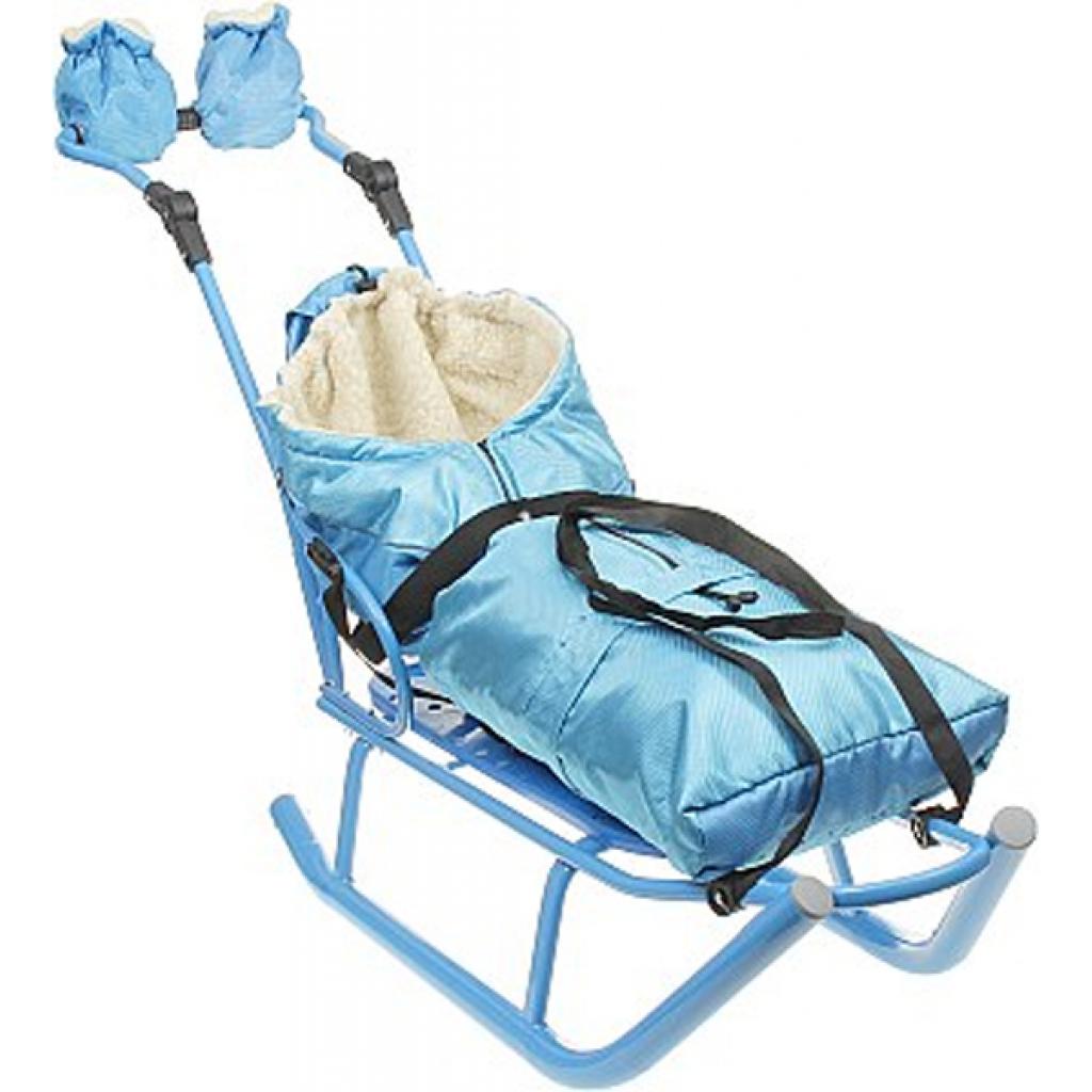 Санки Anmar Active рег.ручка + конверт + муфта сині (Anmar Active синий) - зображення 1