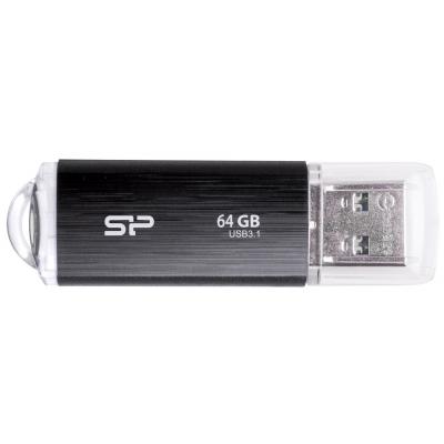 USB флеш накопичувач Silicon Power 64GB Blaze B02 Black USB 3.1 (SP064GBUF3B02V1K) - зображення 1
