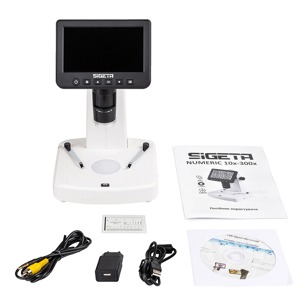 Мікроскоп Sigeta Цифровий Numeric 10x-300x (65509) - изображение 6