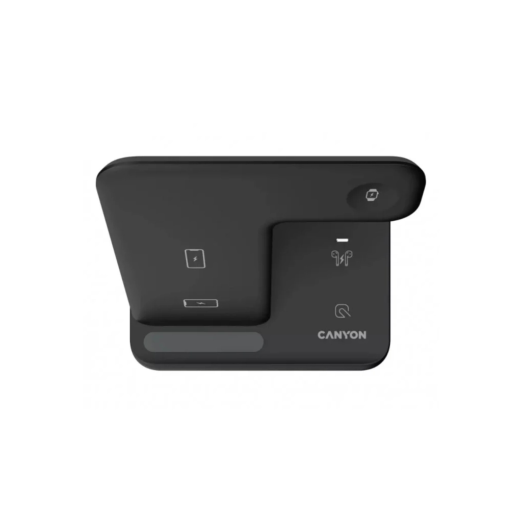 Зарядний пристрій Canyon WS-302 3in1 Wireless (CNS-WCS302B) - зображення 3