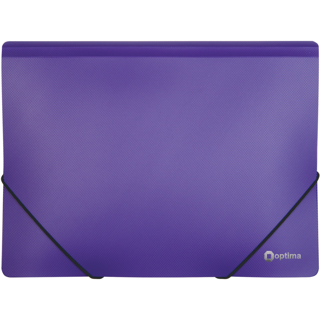 Папка на резинках Optima А4 двоколірна, фіолетова (O30698-12) - изображение 1