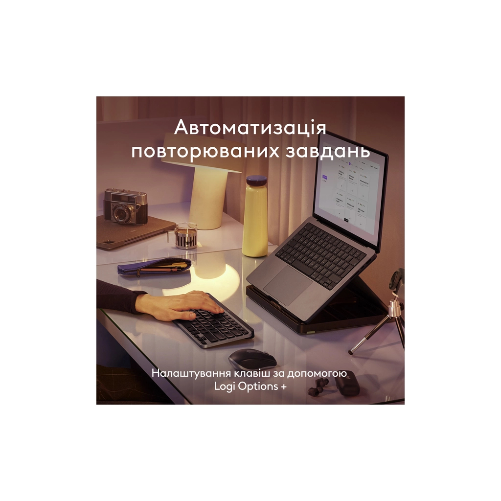Клавіатура Logitech MX Keys Mini для MAC Wireless UA Space Grey (920-012652) - зображення 8