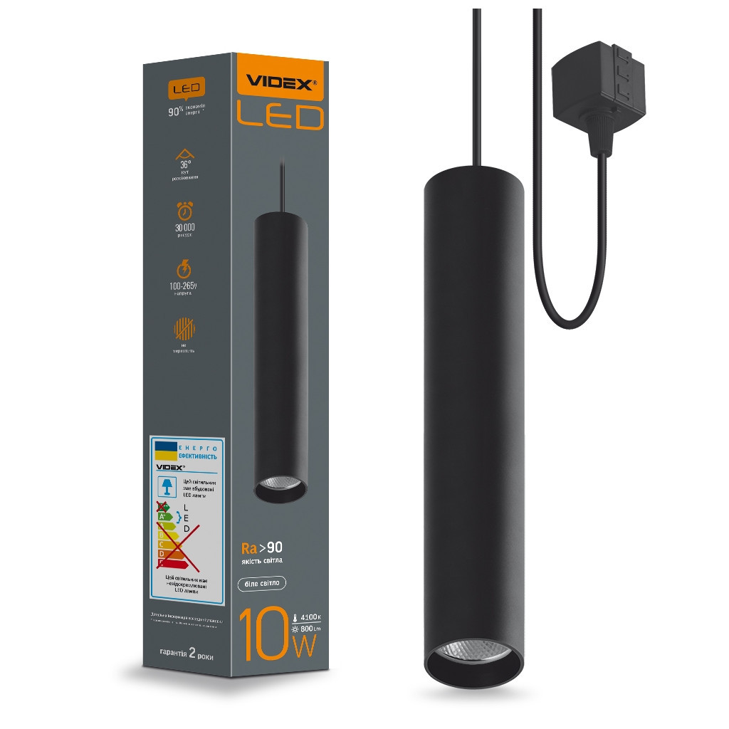 Світильник Videx LED 10W 4100K чорний (VL-ST-10034B) - изображение 1