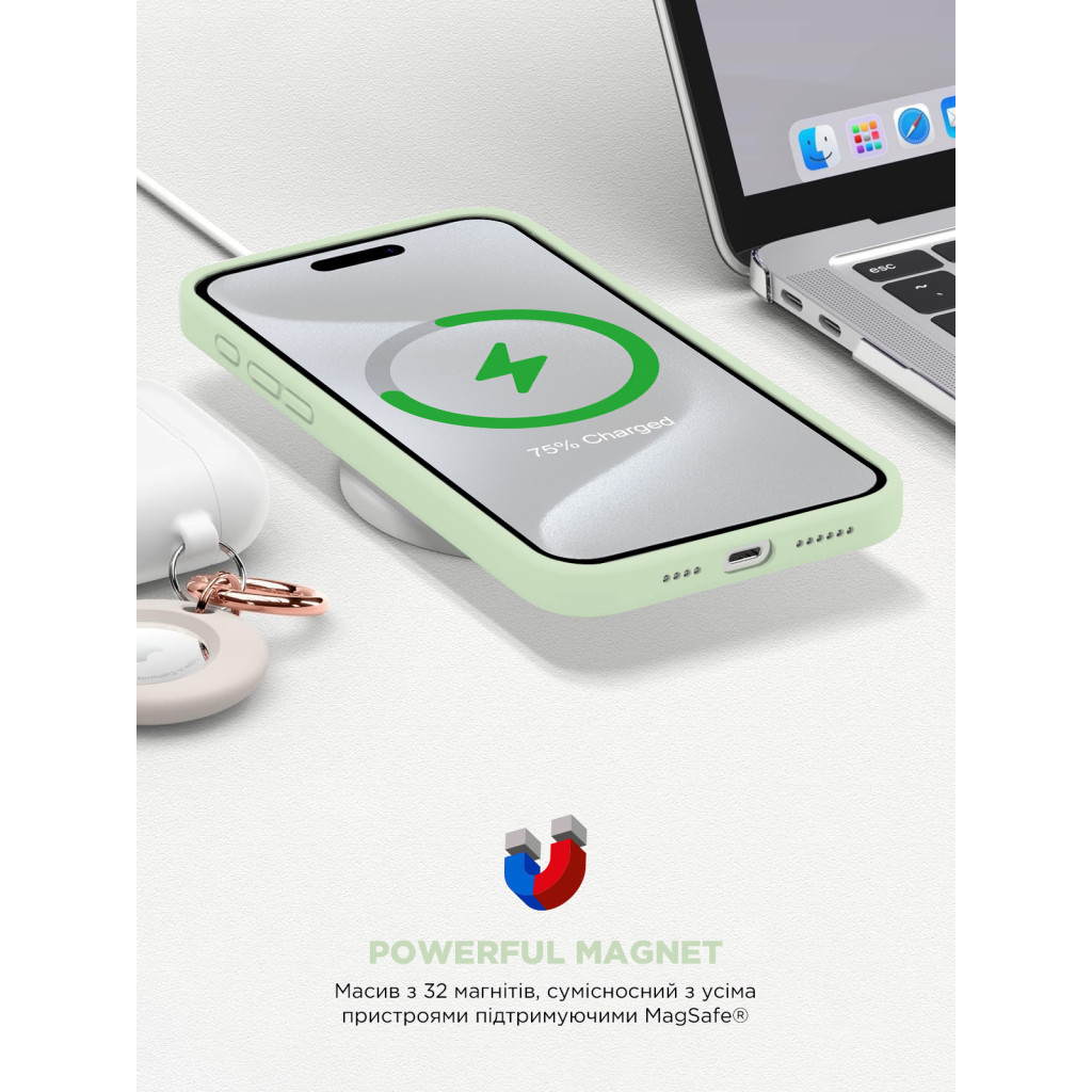 Чохол до мобільного телефона Armorstandart ICON2 MagSafe Apple iPhone 15 Pro Soft Mint (ARM77006) - зображення 9