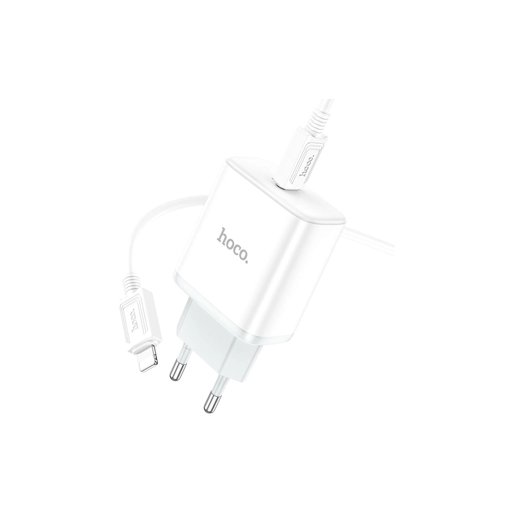 Зарядний пристрій HOCO C104A USB-C PD20W + cable USB-C to Lightning white (6931474782908) - зображення 3