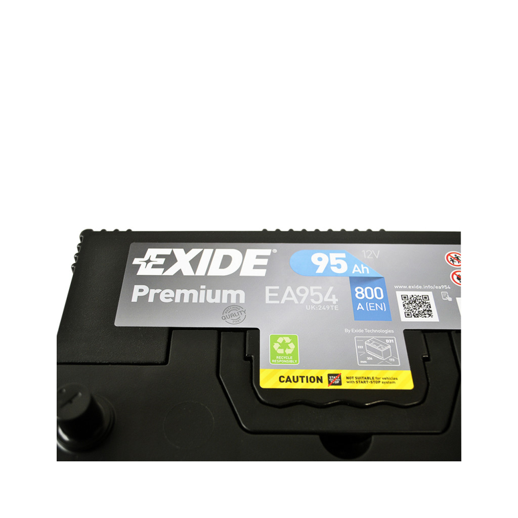 Акумулятор автомобільний EXIDE PREMIUM 95A (EA954) - зображення 2