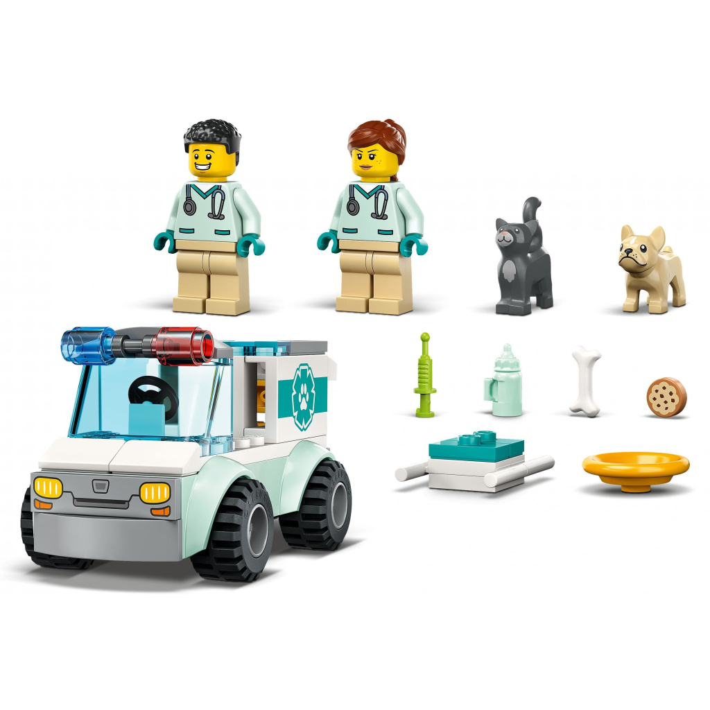 Конструктор LEGO City Фургон ветеринарної швидкої допомоги 58 деталей (60382) - зображення 5