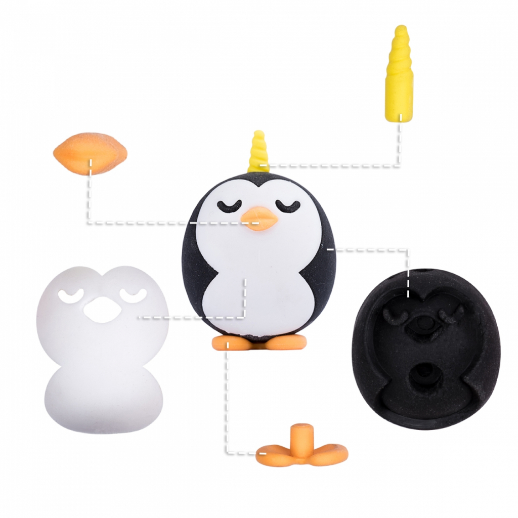 Гумка Yes Sea unicorns, набір 3шт (560542) - изображение 4