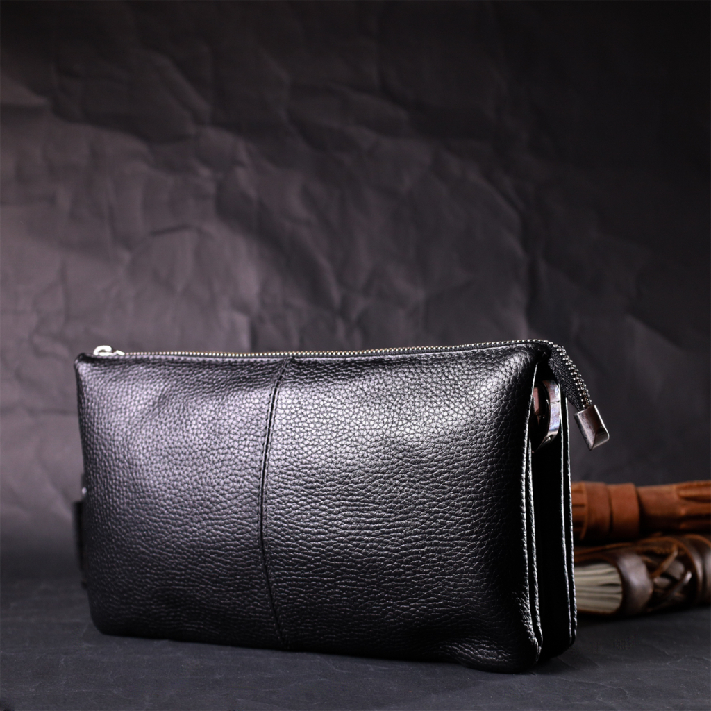 Сумка Grande Pelle З натуральної зернистої шкіри Чорна (11697) - зображення 11