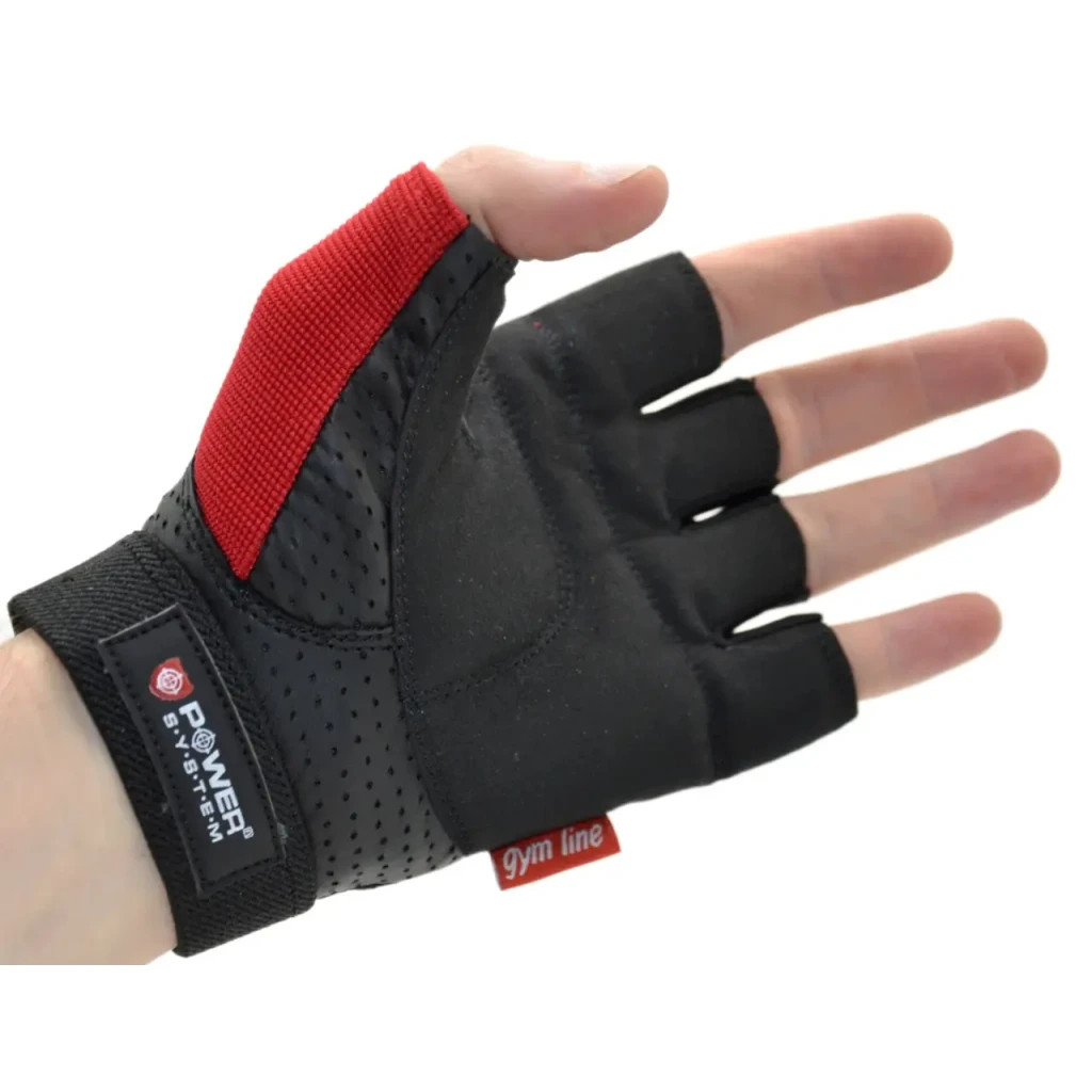 Рукавички для фітнесу Power System PS-2500 Power Plus Black/Red XXL (PS-2500_2XL_Black-red) - зображення 3