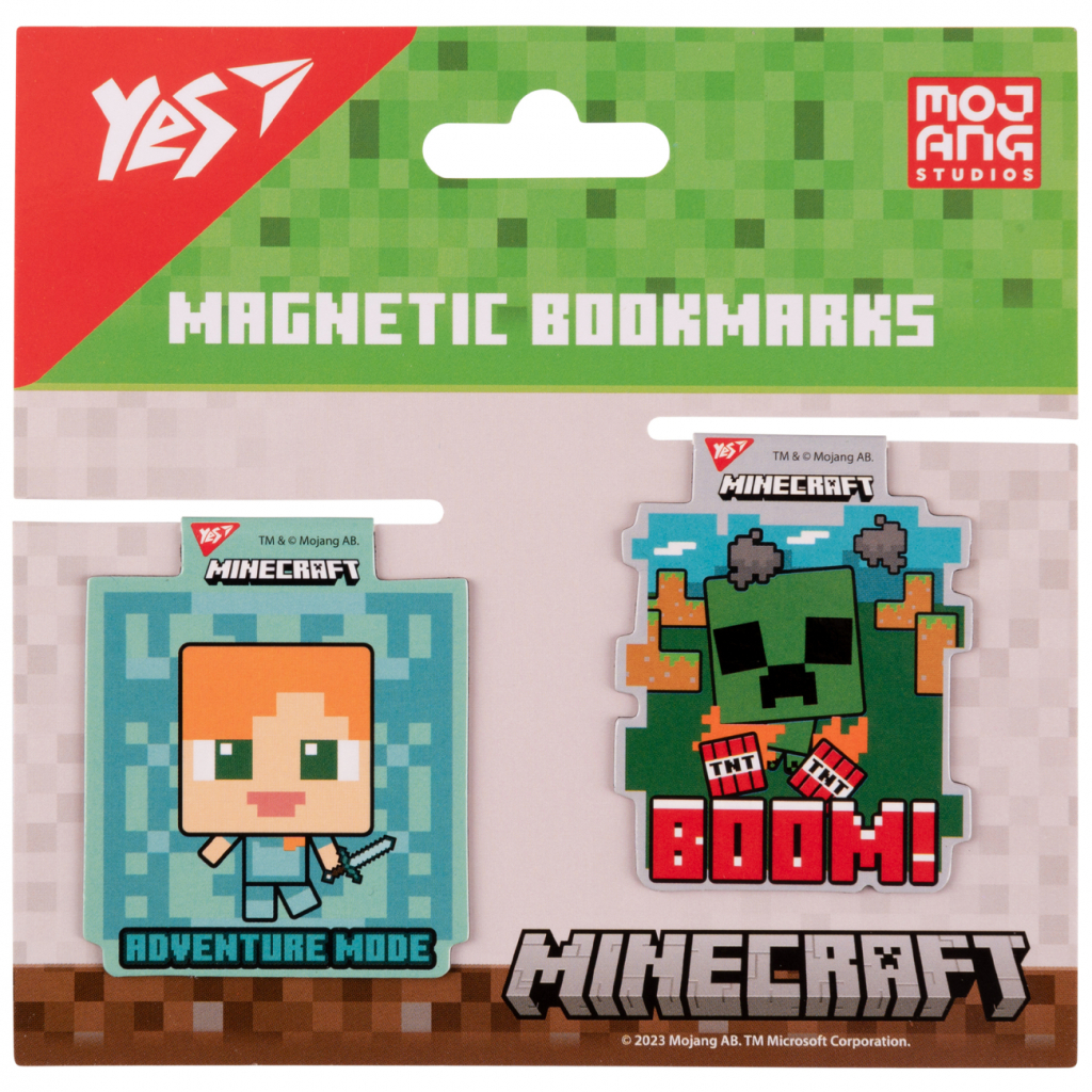 Закладки для книг Yes магнітні Minecraft friends 2 шт (708102) - зображення 2