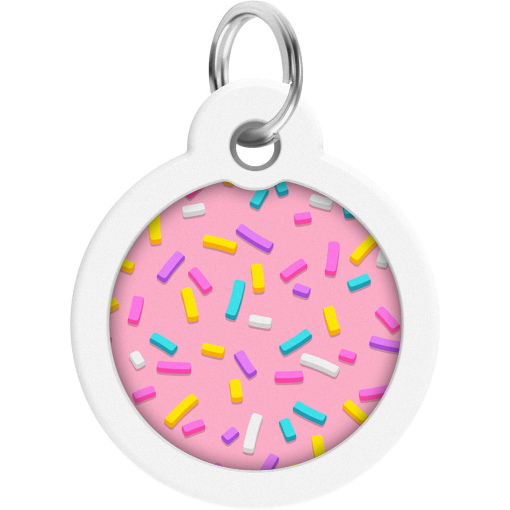 Адресник для тварин WAUDOG Smart ID з QR паспортом "Маршмеллоу", круг 30 мм (230-0214) - зображення 2