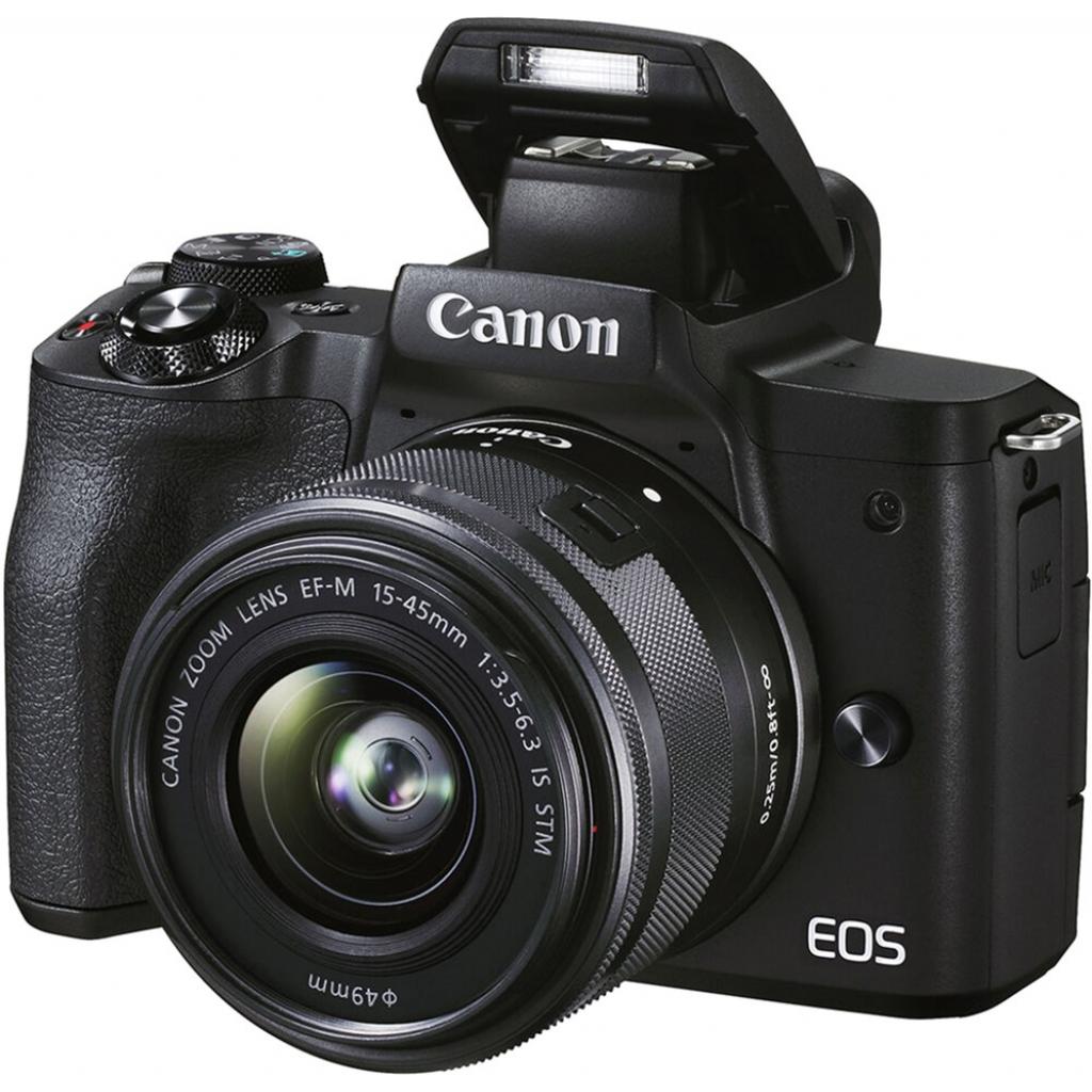 Цифровий фотоапарат Canon EOS M50 Mk2 + 15-45 IS STM + 55-200 IS STM Black (4728C041) - зображення 5
