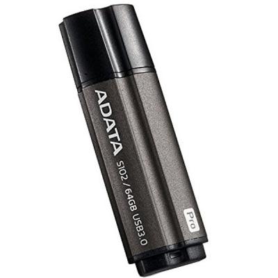 USB флеш накопичувач ADATA 64GB S102PRO Gray USB 3.1 (AS102P-64G-RGY) - зображення 2