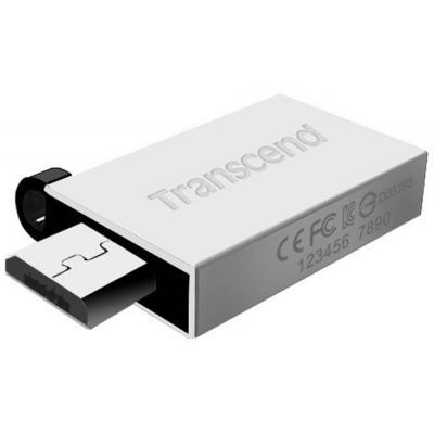 USB флеш накопичувач Transcend 32G On-The-Go Silver USB 2.0 (TS32GJF380S) - зображення 4