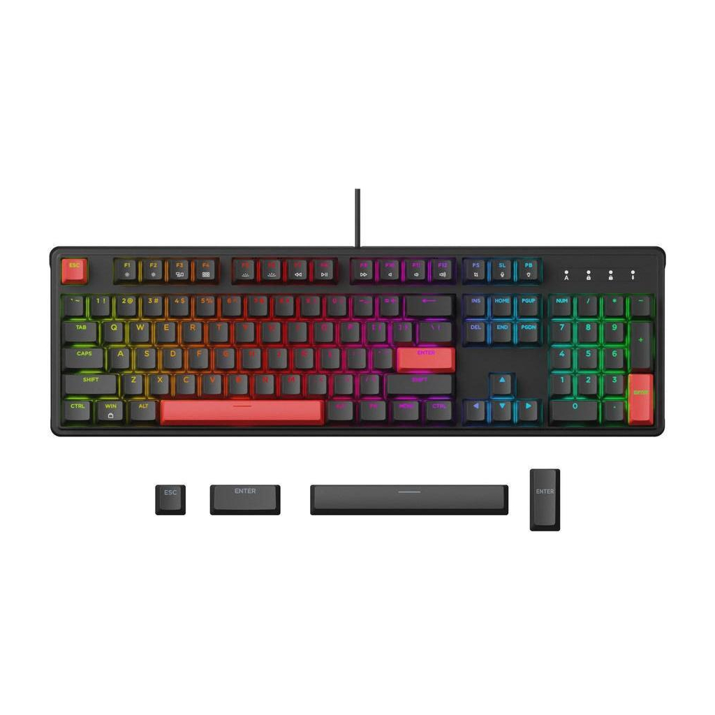 Клавіатура Lemokey Keychron X3 Red RGB USB Black (X3-H1-UA) - зображення 8